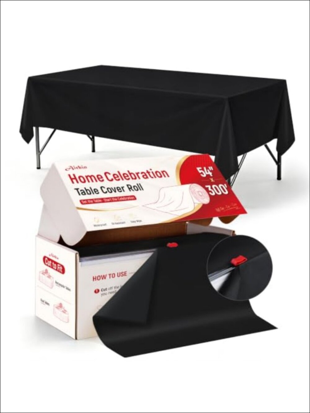 Plastic Table Cover 300 Ft x 54 In Disposable Table Cloth Rectangle